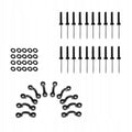 Kayak and Canoe Marine Hardware Set with Pads, Rivets and Screw Nuts