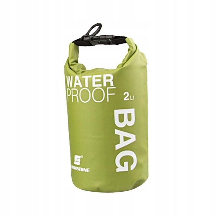 Green 2L Waterproof Dry Bag for Kayaking, Canoeing and Outdoor Sports