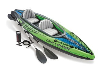 Intex Challenger K2 Two-Person Inflatable Kayak Set with Paddles and Pump