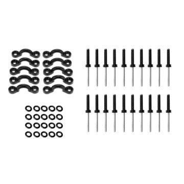 Kayak and Canoe Marine Hardware Set with Pads, Rivets and Screw Nuts