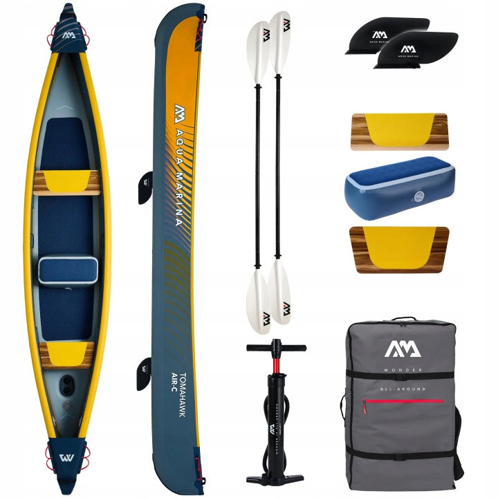 Aqua Marina Tomahawk AIR-C 478 cm Inflatable Kayak 2024 with Two KP-1 Paddles