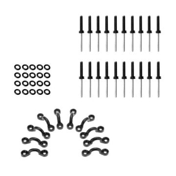 Kayak and Canoe Marine Hardware Set with Pads, Rivets and Screw Nuts