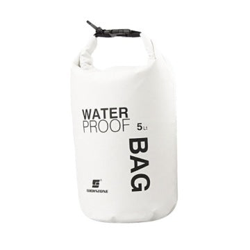 White 5L Waterproof Dry Bag for Kayaking, Canoeing and Camping